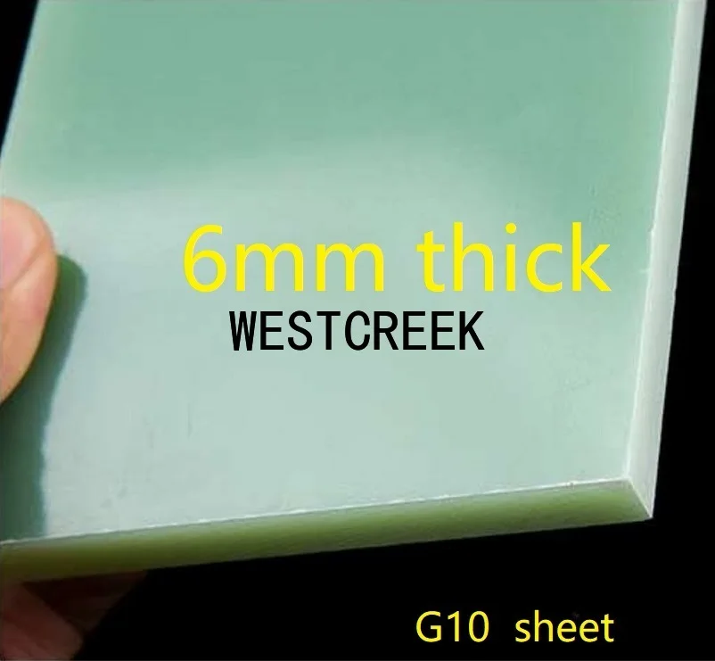 

WESTCREEK толщиной 6 мм зеленая эпоксидная пластина G10, Изоляционная Пластина, изоляционная плита, Стекловолоконный лист, стекловолоконное волокно FR4 GF GFRP, табличка