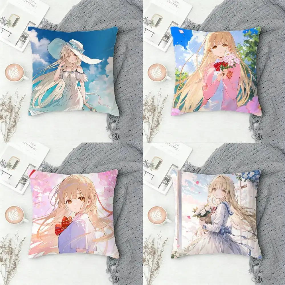 

T-The Angel Next Door Double-sided Printed Square Decorative Cushion Cover for Sofa Living Room Home Decor