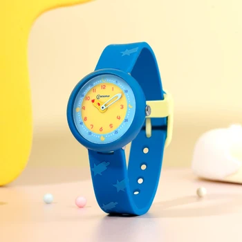 Orologio Digitale Bambini LED Impermeabile - Quadrante Grande Con Data E Ore Azzurro