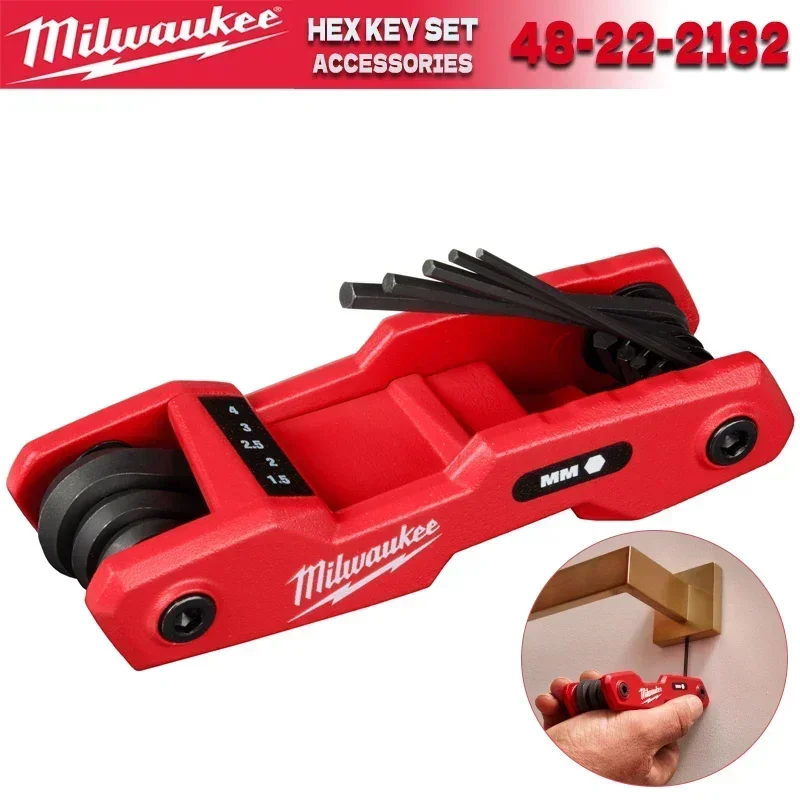 

Набор складных шестигранных ключей MILWAUKEE 48-22-2182, 8 шт., метрические, 270° ° Высококонтрастные аксессуары для электроинструментов Milwaukee 48-22-2182A