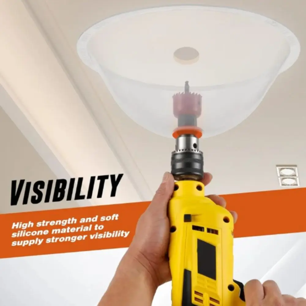 

Transparent Design Dust Bowl Electric Drilling Hole Cutting Dust Catcher Ceiling Tile Hole Accessories Construction Projects