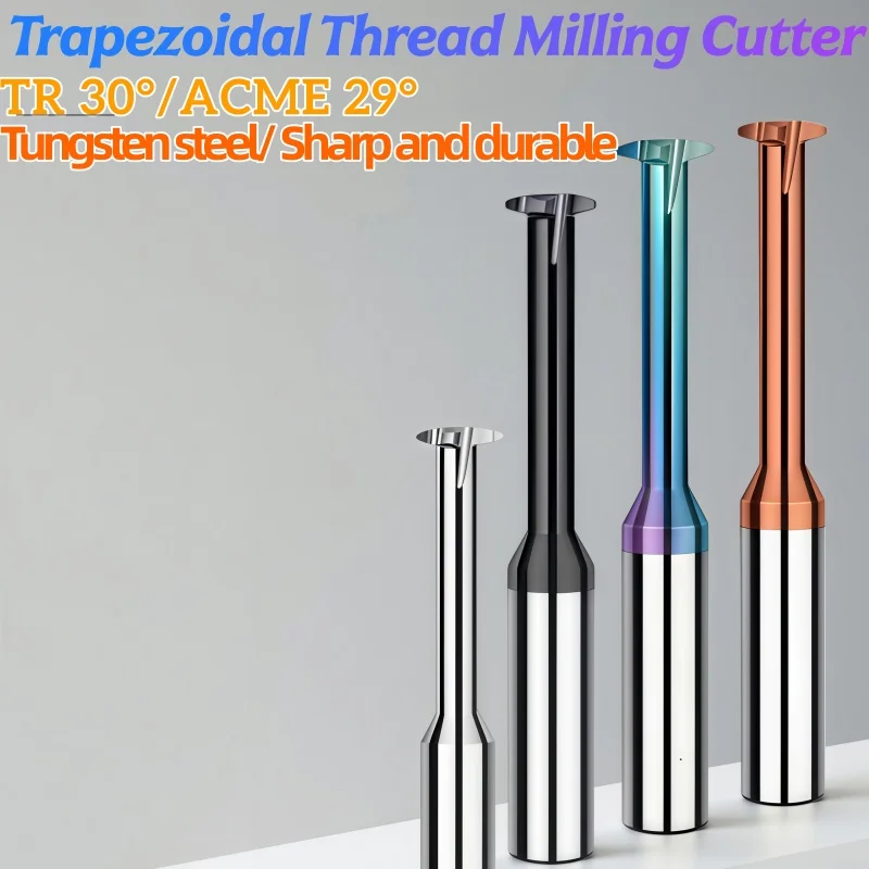 

1PCS TR 50° ACME 29° Trapezoidal Thread Milling Cutter CNC Machine Solid TR8-30 ACME1/4 5/16 3/8 7/16 1/2 5/8 3/4 7/8
