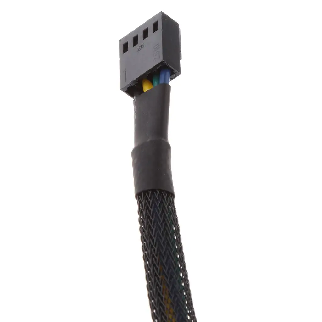 Ekstensi Kabel Kipas Komputer Hitam Pria Ke Wanita 4 Pin (Panjang Kabel 12")