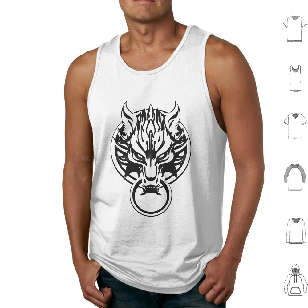 Final Fantasy Fenrir Wolf 2 Tank Tops Print Cotton Final Fantasy Ff7 Ffvii Wolf Cloud Zack Cloud Strife Vii Final Fantasy 7