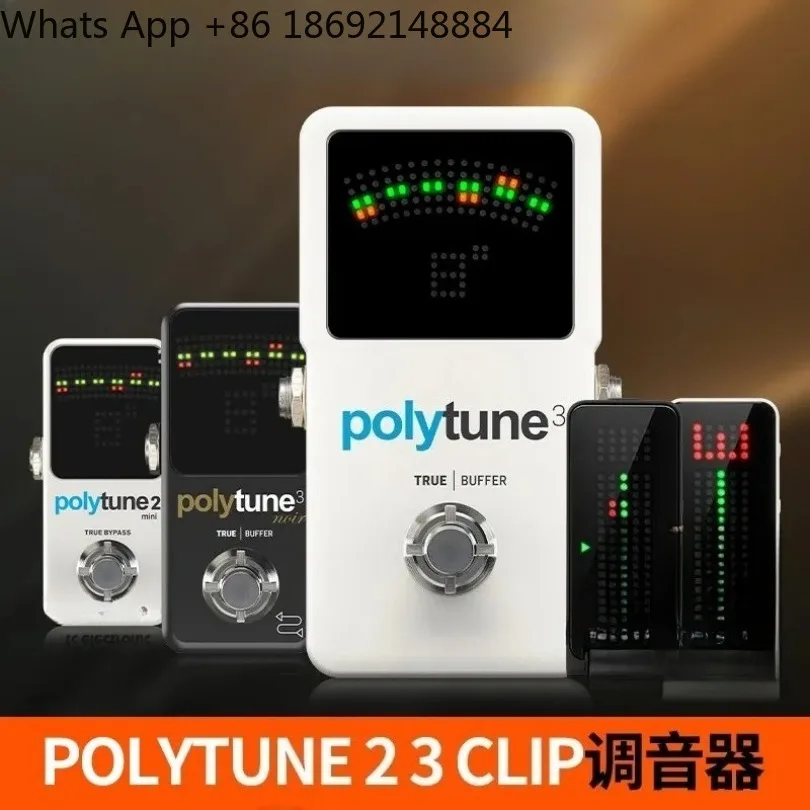 PolyTune2/3 Clip Tuner, Acoustic Guitar Electric Guitar Bass Universal Tuner