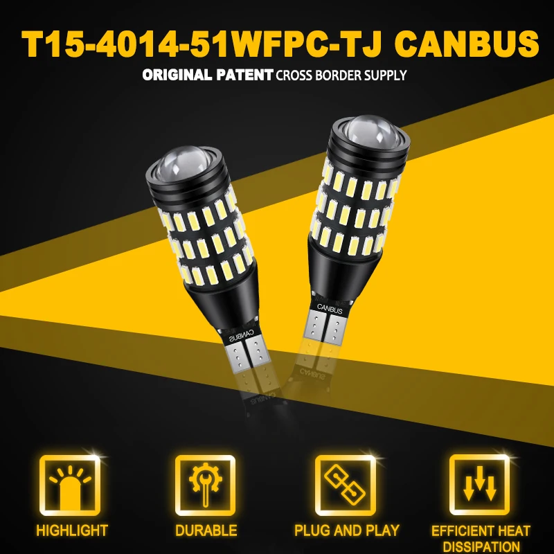

Jiachi 100PCS Wholesale W16W T15 921 912 LED Canbus Reverse Light Bulbs On Cars Vehicles Back Up Lamp For Chevrolet Cruze Saloon