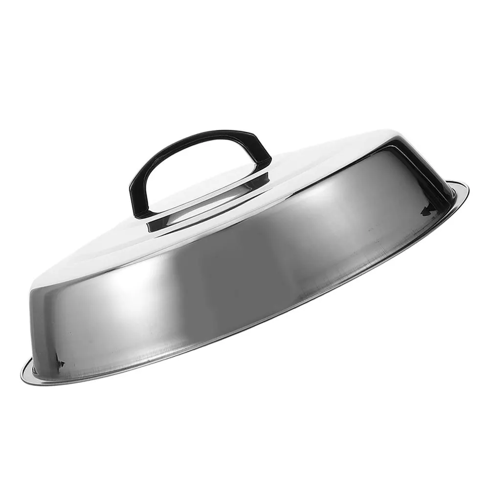 

Heavy Duty Stainless Steel Round Basting Cover Elevated Grill Dome Adjustable Vent Drip Prevention Bbq Cooking Lid Outdoor