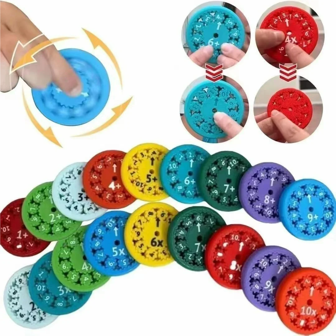 Arabic Numeral Fidget Roller Spinner Gyro Fingertip Arithmetic Decompression Toys Addition Subtraction Multiplication Division