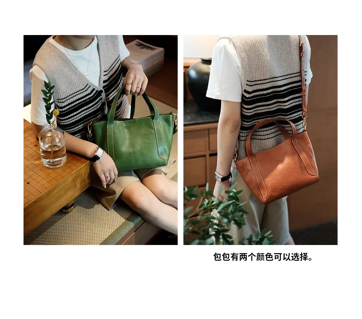 Schlichte, lässige, luxuriöse, handgefertigte Damen-Handtasche aus Rindsleder der ersten Schicht, modische Designer-Weekender-Tasche aus echtem Leder, Damen-Schultertasche – Detail 5