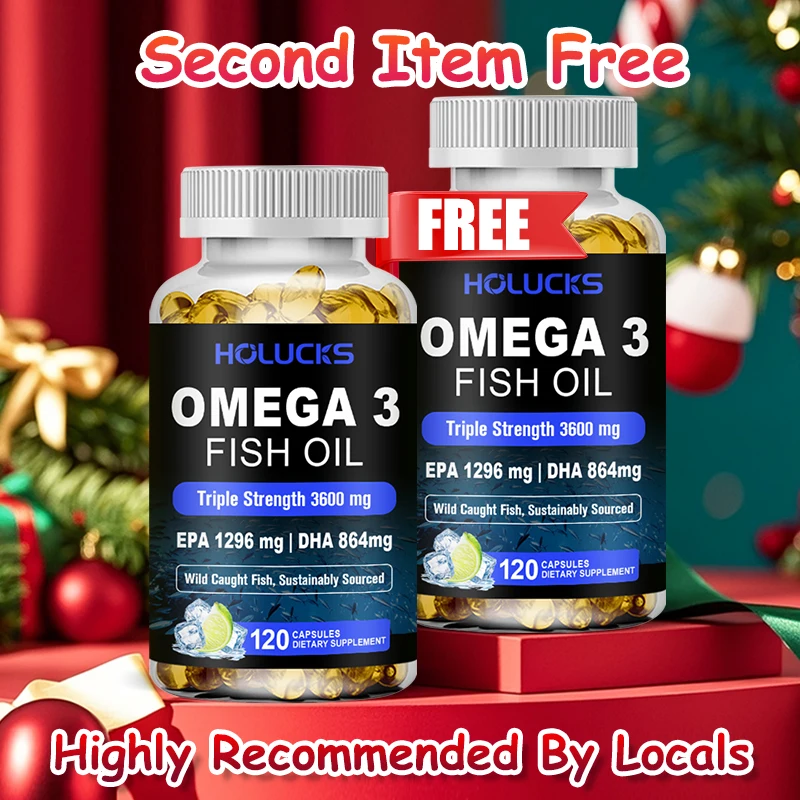 

Pure Omega 3 Fish Oil 3600mg Supplement, for Prenatal Health, Skin Glow & Cognitive Function, Healthy Cholesterol, GMP Certified