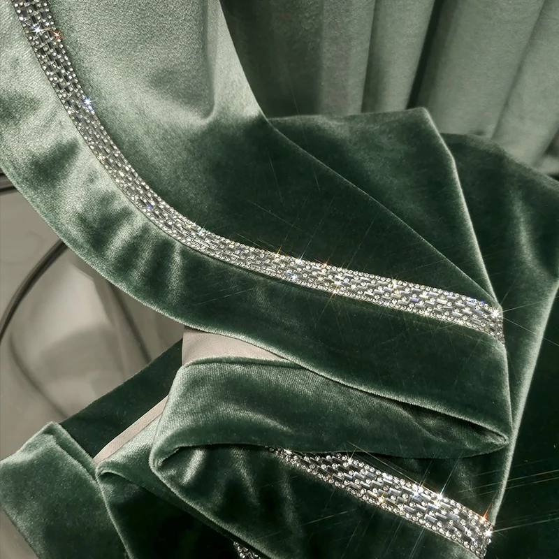 Custom Size Light Luxury Curtains Bedroom Blackout High-end Living Room Italian Living Room High-end Imported Velvet