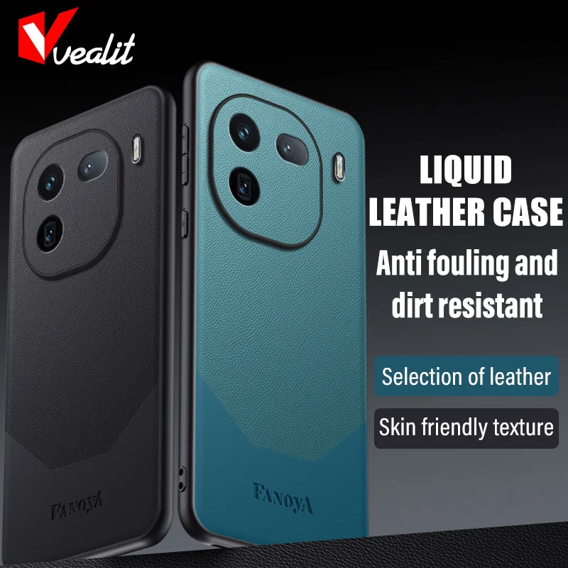 

Luxury Original Liquid Leather Anti Fall Phone Cases for VIVO IQOO 12 Pro Shockproof Case for IQOO NEO 9 8 Back Bumper Cover
