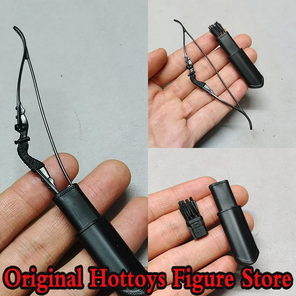 

In Stock 1/12 Scale Male Soldier Scene Accessories Hunter Black Bow Arrow Prop Set 6-inches Action Figure Model Doll Toys