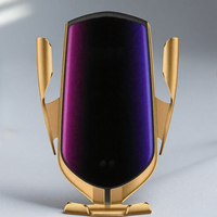 10W Qi Fast Wireless Car Phone Charger LED Indicator Smart Sensor Air Vent Mount Universal Smartphone Holder