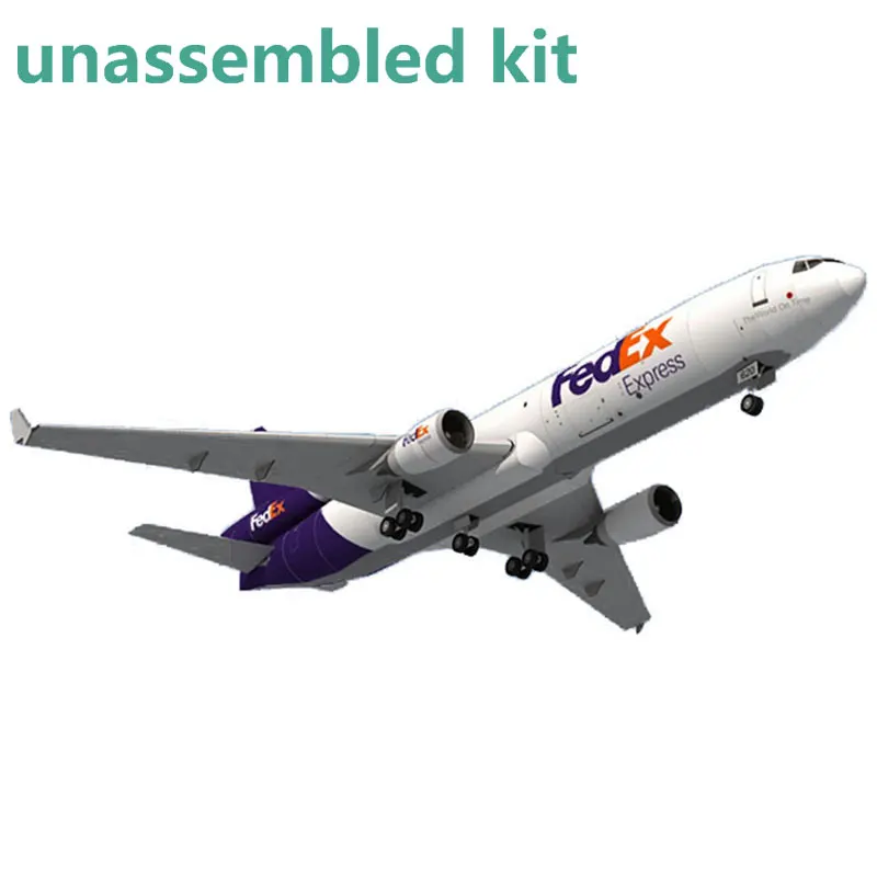 1/100 مقياس Fedex MD-11 طائرة هوائية ثلاثية الأبعاد ورقة نموذج 51 سنتيمتر طول البضائع الطائرات المفككة الحلي ورقة أطقم منمذجة لجمع #1