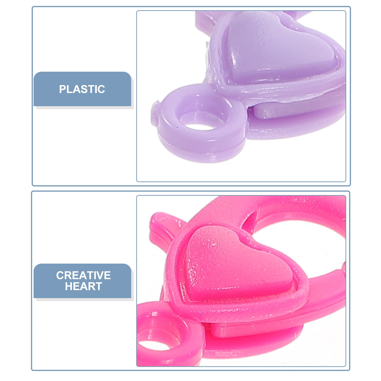 

50 Pcs Love Lobster Buckle Jewelry Clasps Korean Version for Bracelets Fasteners Heart Claw Shape