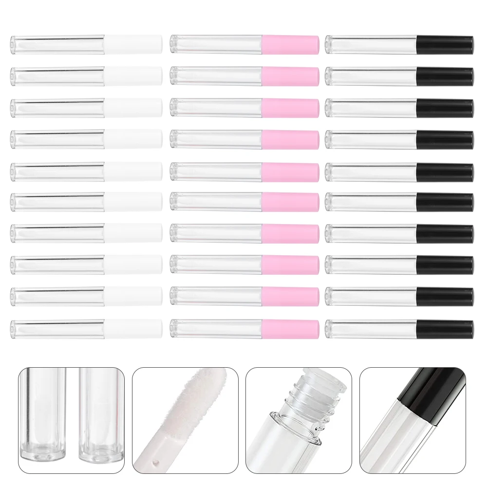 

30pcs Lip Gloss Tubes Refillable Empty Bottles 8ml Mini Travel Size Lipstick Containers Gloss Storage Solutions