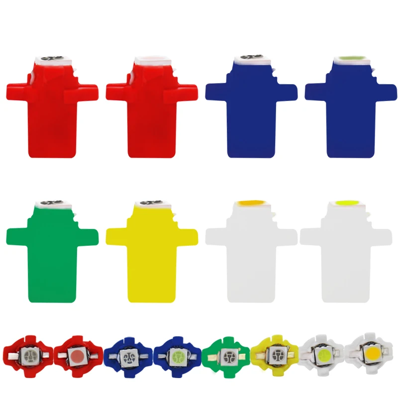 

10x B8.3 B8.3D Led Car Auto 1 SMD 5050 T5 Lamp Car Instrument Dash Dashboard Light Instrument Panel Signal BulbSignal Lamp