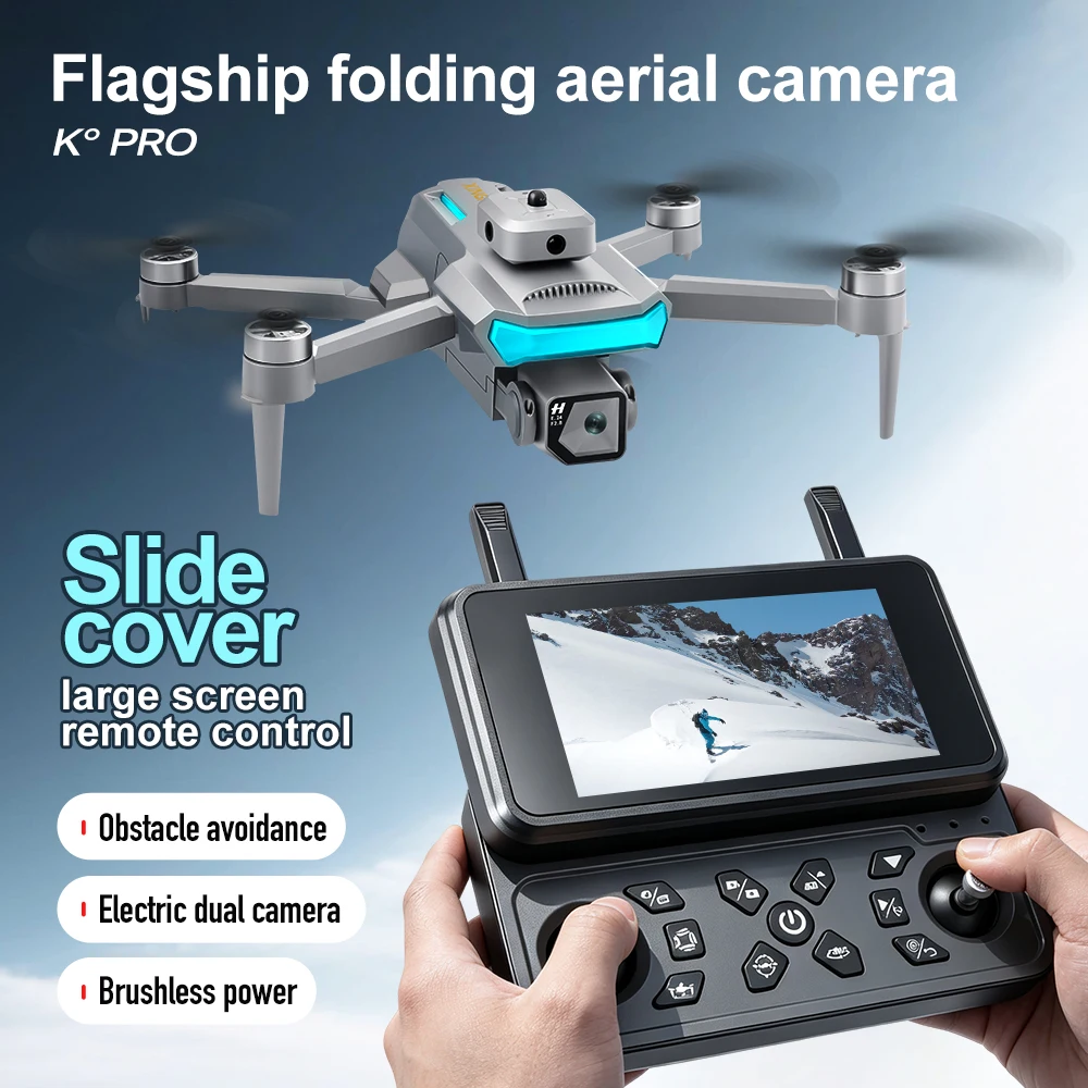 nouveau-drone-k-pro-4k-hd-avec-double-camera-ecran-43''-telecommande-moteur-sans-balais-flux-optique-evitement-d'obstacles-pliable-l900