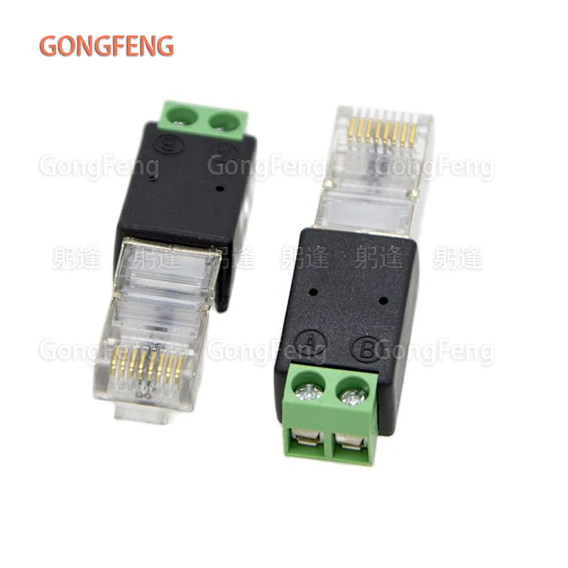 Imagem -05 - Conector de Rede Terminal Rj45 Macho para Posição Bloco de Terminais Adaptador de Cabeça de Cristal do Conector do Codificador Servo 100 Peças Rj45to 485