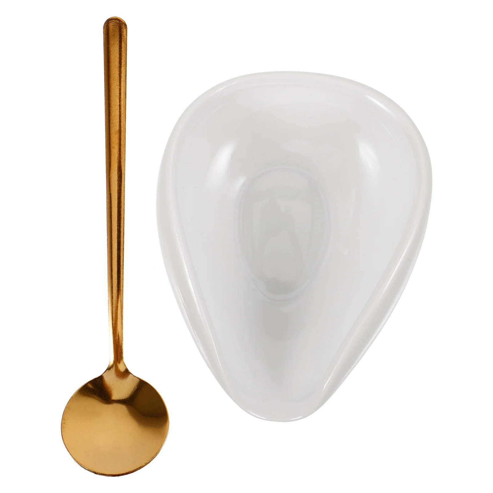 

1Set Coffee Bean Display Plate Reusable Ceramic Holder with Scoop for Snacks Chocolate Appetizer Tabletop Kitchen Organization