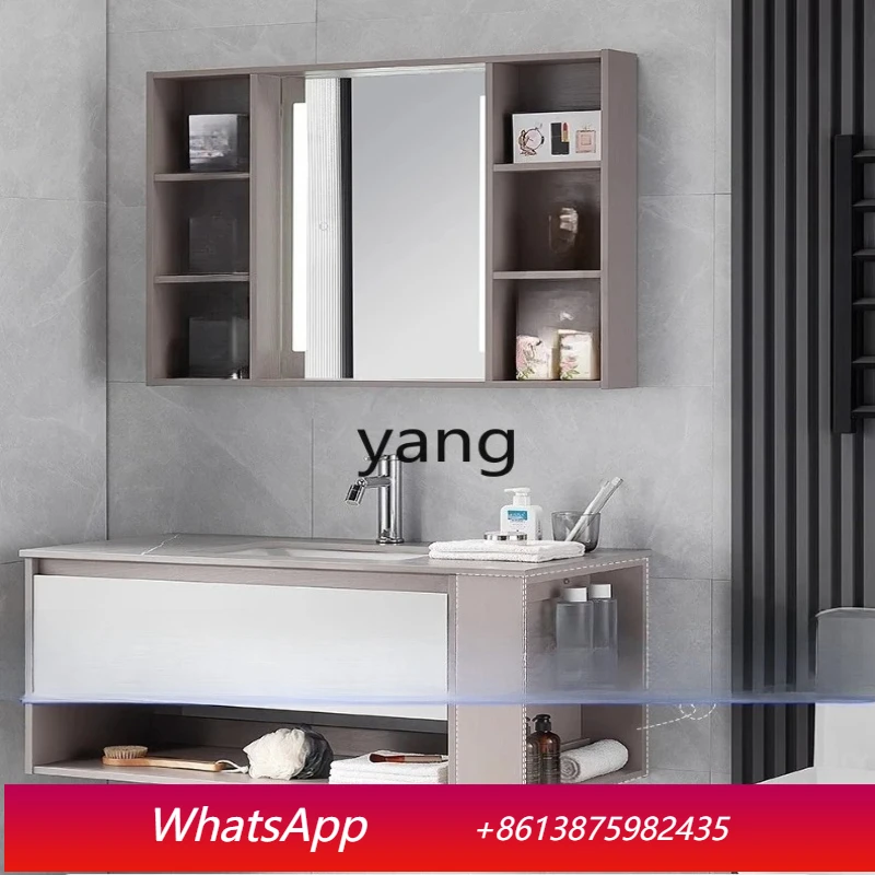 LH  light luxury beauty mirror cabinet rock slab wash basin bathroom integrated bathroom cabinet combination