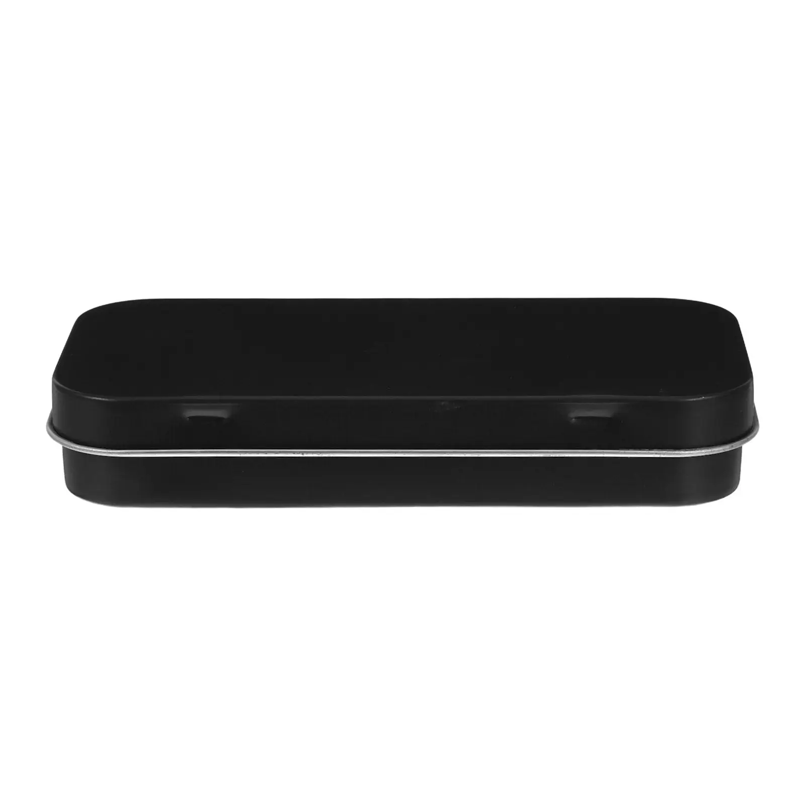 Small Rectangular Tinplate Hinged Storage Box Metal Container for Jewelry Crafts Drawing Pins Portable Organizer