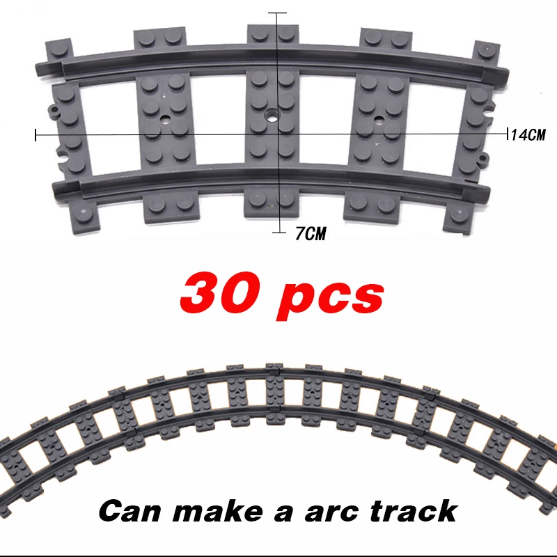 NIEUWE stadstreinen flexibele tracks zachte rechte gebogen rails schakelaar bouwsteen creatieve modellen spoorwegen speelgoed voor kinderen geschenken - afbeelding 1