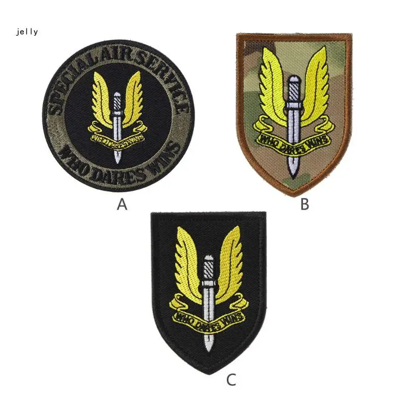 448C Who Dares Wins Morale Paintball Armband Applique Embroidery Embroidered Patches