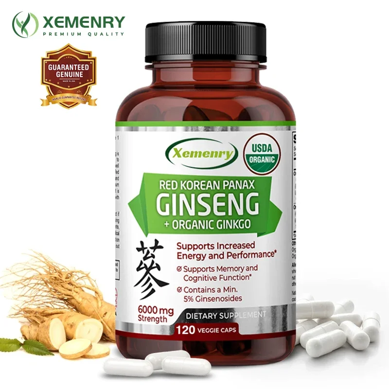 

Red Korean Ginseng 20:1 Extract - Supports Increased Energy, Mood, Stamina & Performance, Muscle Strength