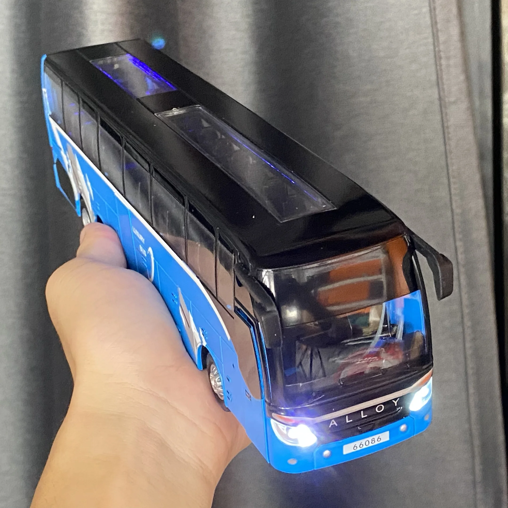 1:30 الأعمال لمسافات طويلة حافلة ذات طابق واحد سبيكة دييكاست الصوت والضوء التراجع الكلاسيكية مقلد لعب الأطفال عطلة