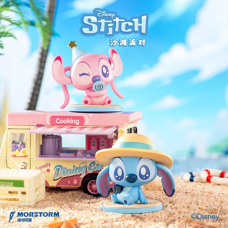 Fondjoy MORSTORM Stitch Beach Party Series Blind Box Stitch Doll Figurine Trendy Toys Handmade Gifts