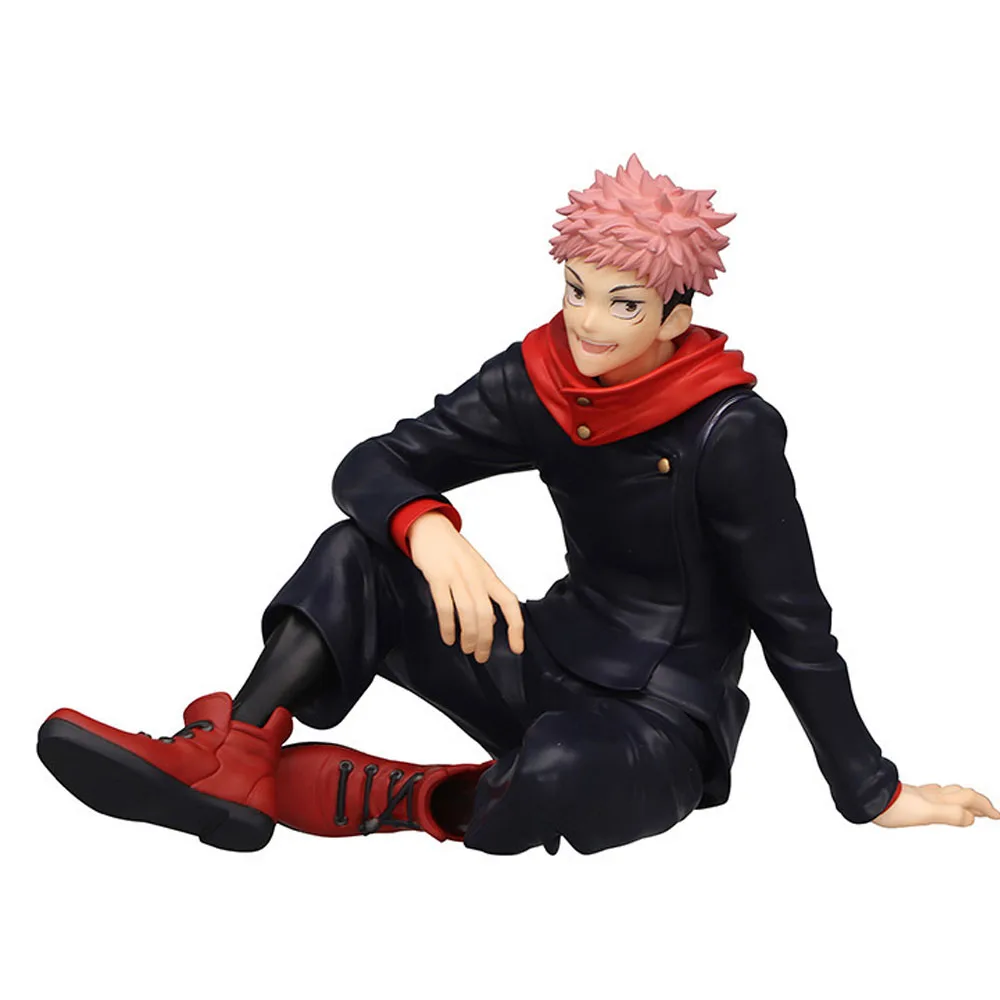 8CM Anime Jujutsu Kaisen Figurka Itadori Yuji Gojo Satoru Seated Noodle Stopper Model PVC Kolekcjonerska statuetka Pvc Lalka Zabawki Prezent