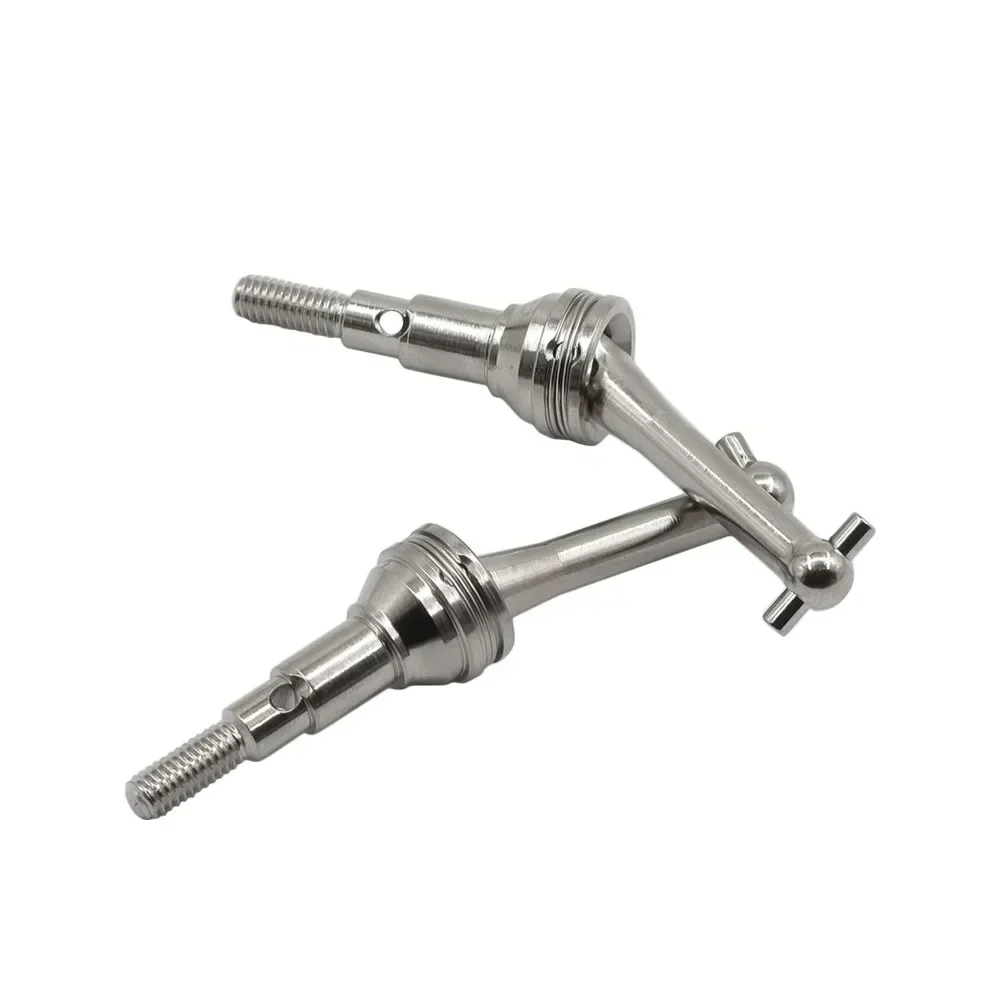 MJX 14301/14302 RC Car Steel CVD Dog Bone Drive Shafts – 2Pcs Black/Silver Upgraded Metal Parts for 1/14 Hyper Go Truck 14410