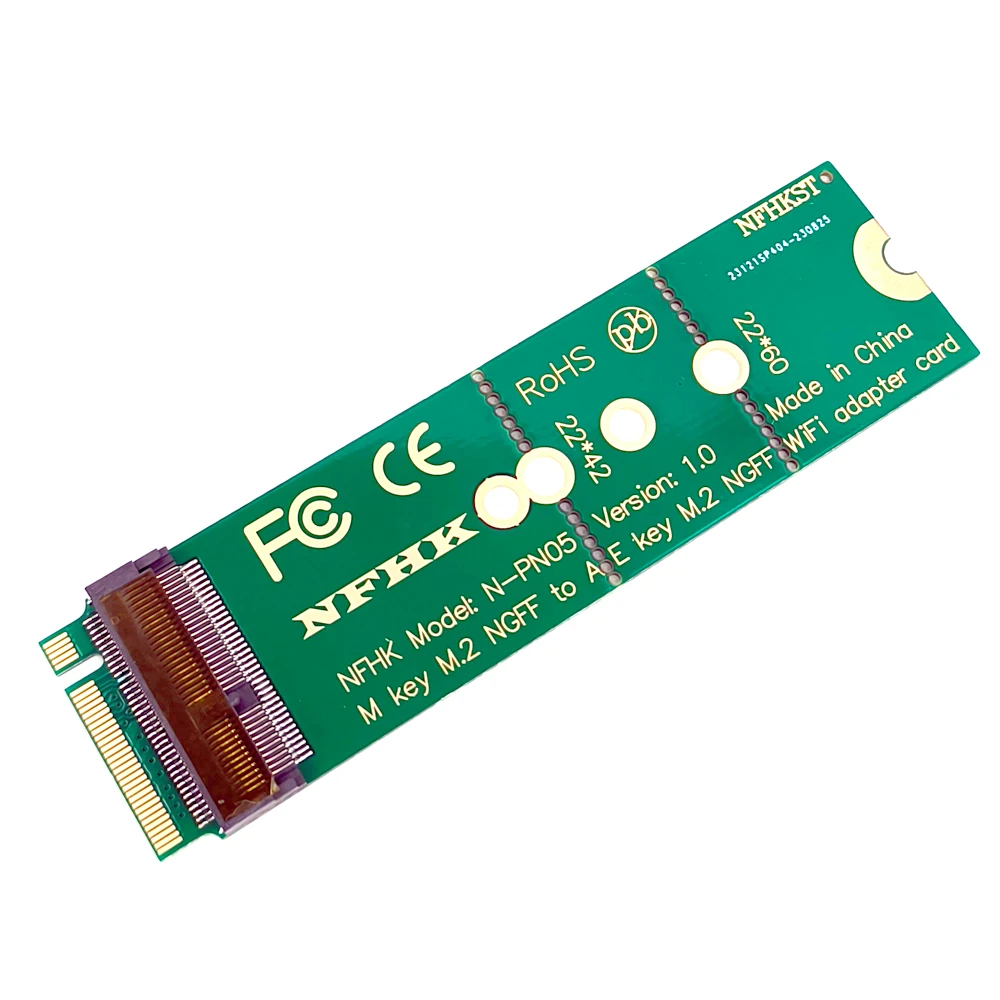 M.2 M klucz do A + E gniazdo klucza WIFI bezprzewodowa karta sieciowa Laptop NGFF NVMe PCI Express SSD Port do E gniazdo klucza konwerter
