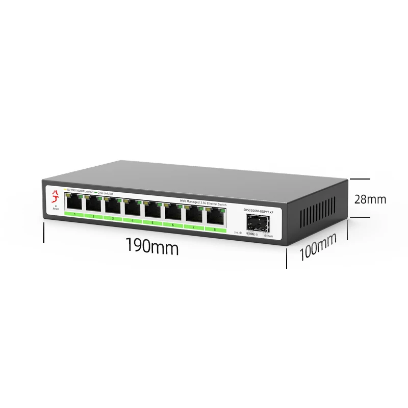 Imagem -06 - Lan e Slot Switch de Rede l2 Simples Internet Splitter Plug And Play Internet Splitter 2.5g 100 Mbps 1000 Mbps 2500mbps Portas 10gbps Slot