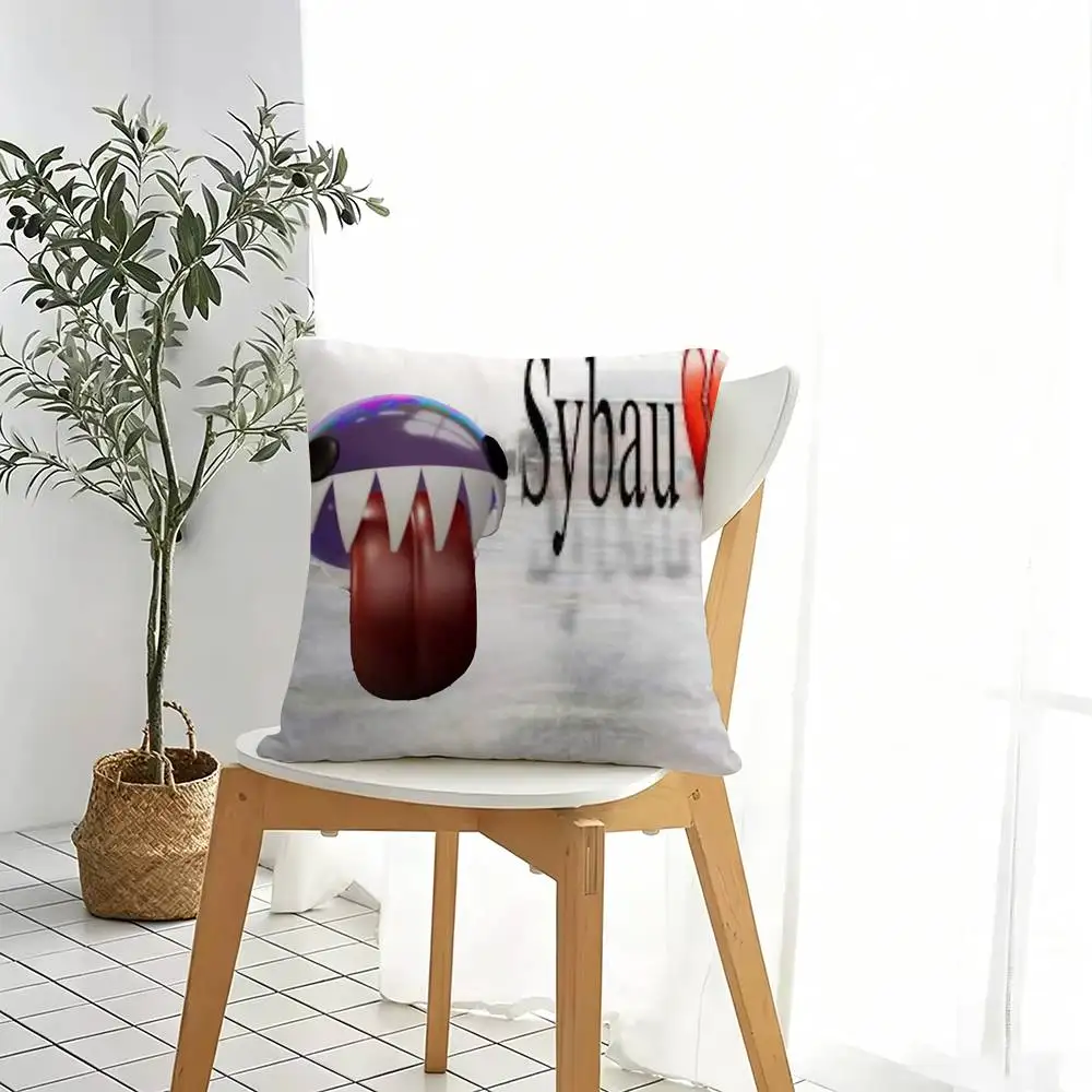 Funny  Cartoon Sybau Custom  Pillow Case Square Double-Sided Sofa Cushion Cover Bedroom Bedside Pillow Gift