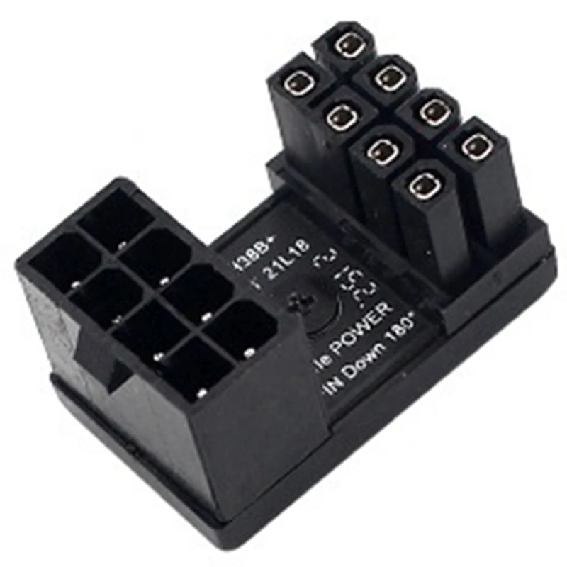 1 Pc Graphics Card Power Supply 180-Degree Steering Connector, Female-To-Male Adapter