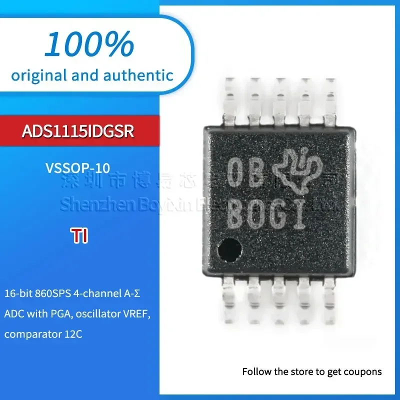 

ADS1115IDGSR black plastic shell