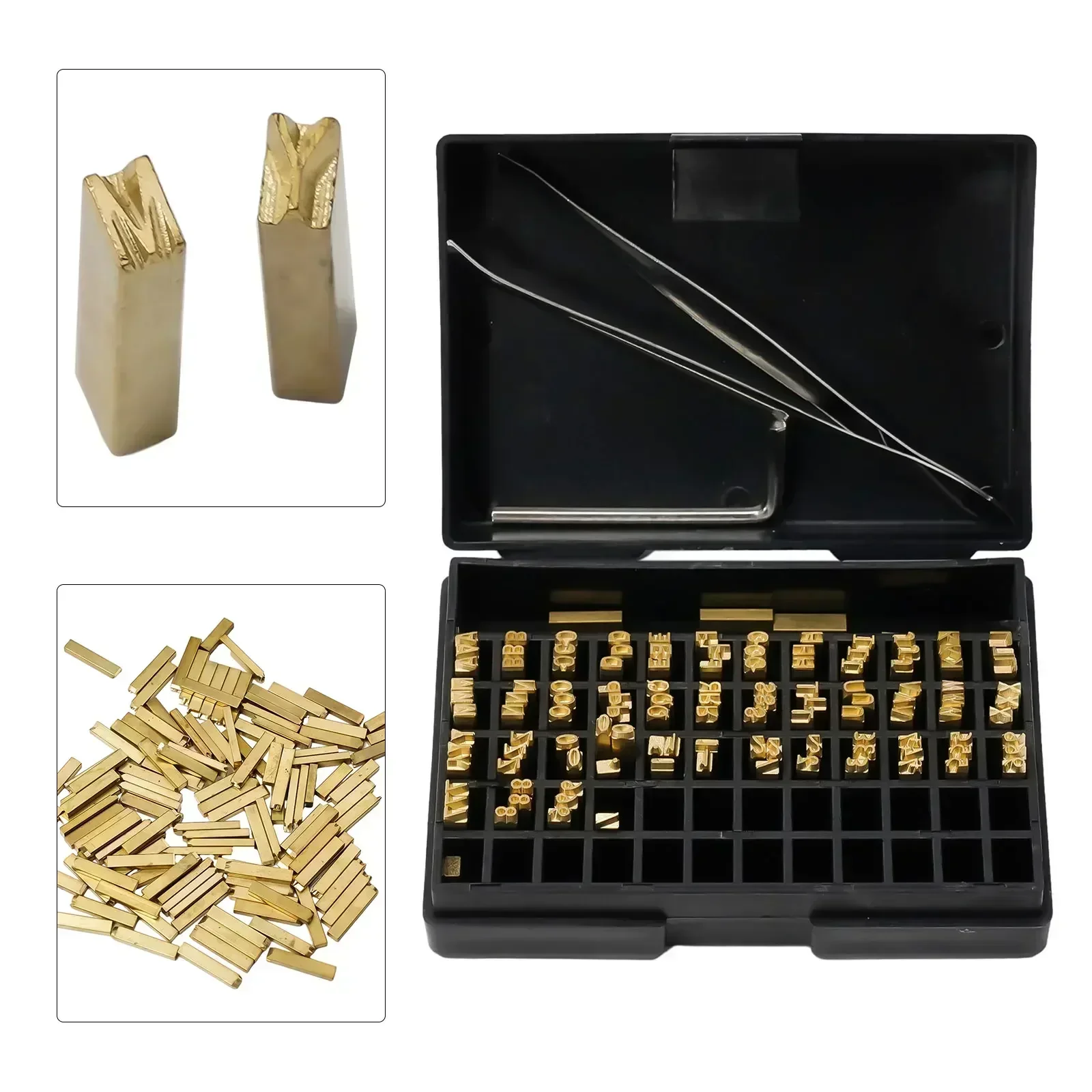 120pcs 2*3*15mm Coding Machine Word Grain Hot Stamp Copper Letters Thermal Ribbon Printing Font Electric Ribbon Coding