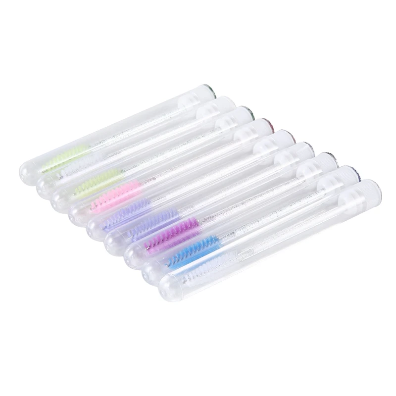 Cepillo de pestañas desechable, brocha de plástico para extensión de pestañas, maquillaje, 100 piezas