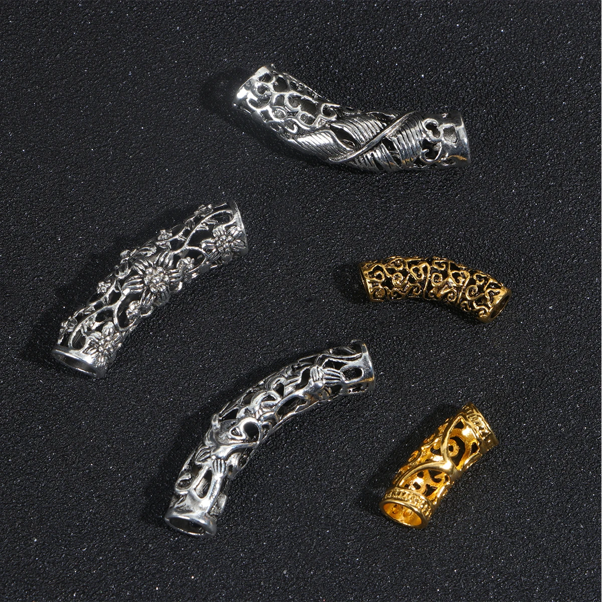 

10PCS Gold Dreadlocks Rings Hair Clips Braids Accessories for Extension Safe Adjustable Dreadlock Accessories Tightness