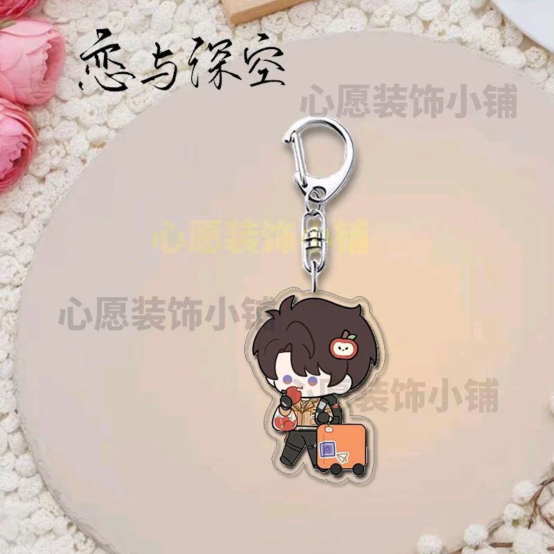 5 個アニメ愛と深宇宙ザビエル・ラファエルアクリルキーホルダー車のバッグペンダントギフトかわいいクリエイティブバッグチャーム友人ギフトキーリング