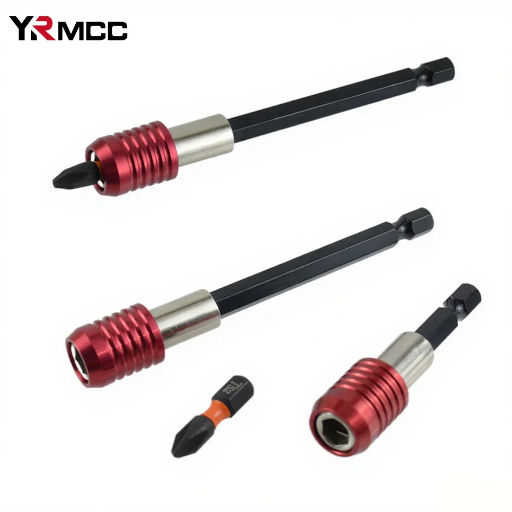 

3 шт., красные удлинители с шестиугольной ручкой, головка отвертки, быстроразъемная самоблокирующаяся 60-100-150 мм для инструментов для ремонта своими руками