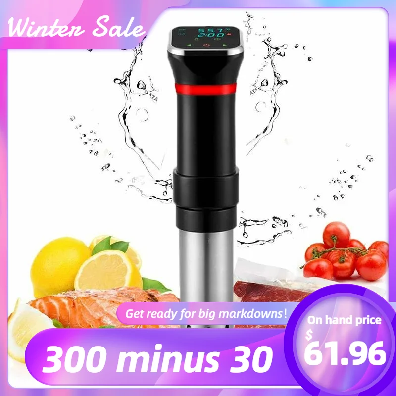 Portable 1100W Vacuum Food Sous Vide Machine Precision Cooker Cooking Device Sturdy Immersion Circulator LCD Digital Timer