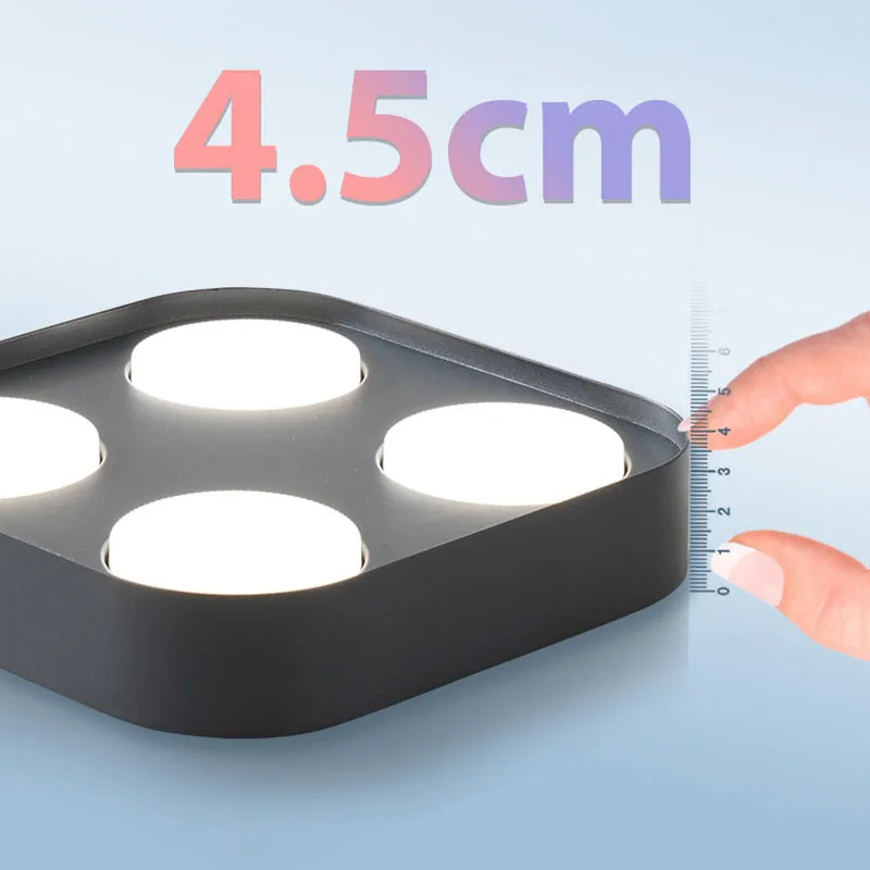 Ultra-Thin Surface Mount LED Downlight com substituível Gx53 Lâmpada LED 7W LED Spot Light para sala de estar Quarto varanda