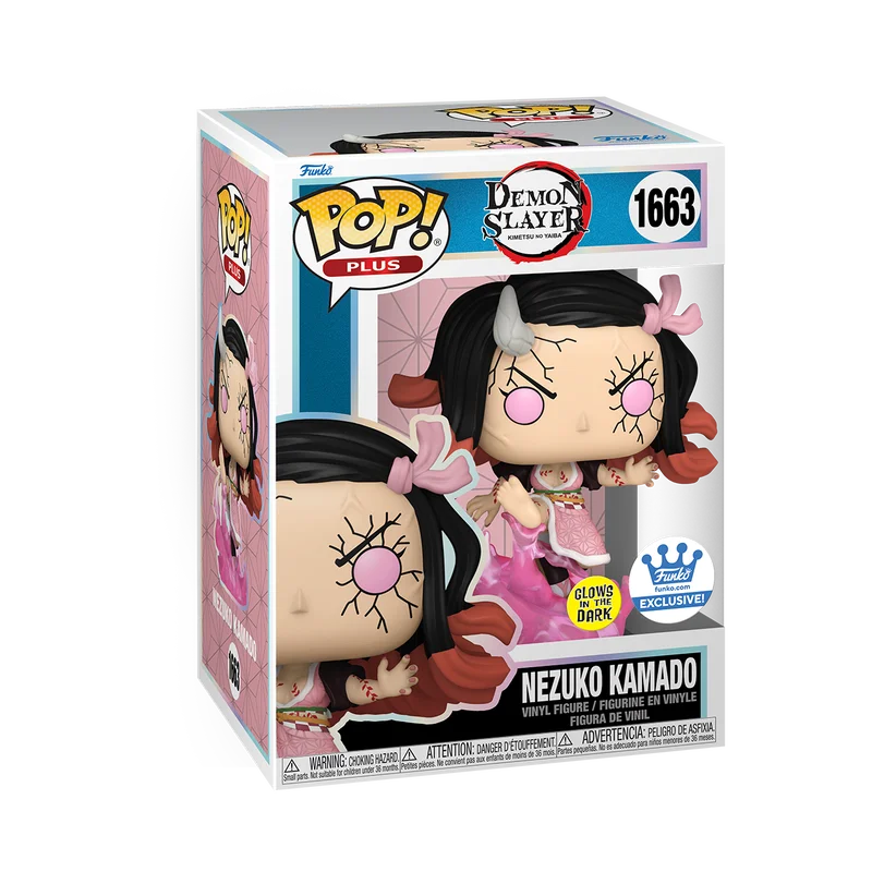 Funko Pop Demon Slayer Nezuko Glow-In-The-Dark Anime Figure Model Toys Boys Collectibles Table Ornament Holiday Gifts