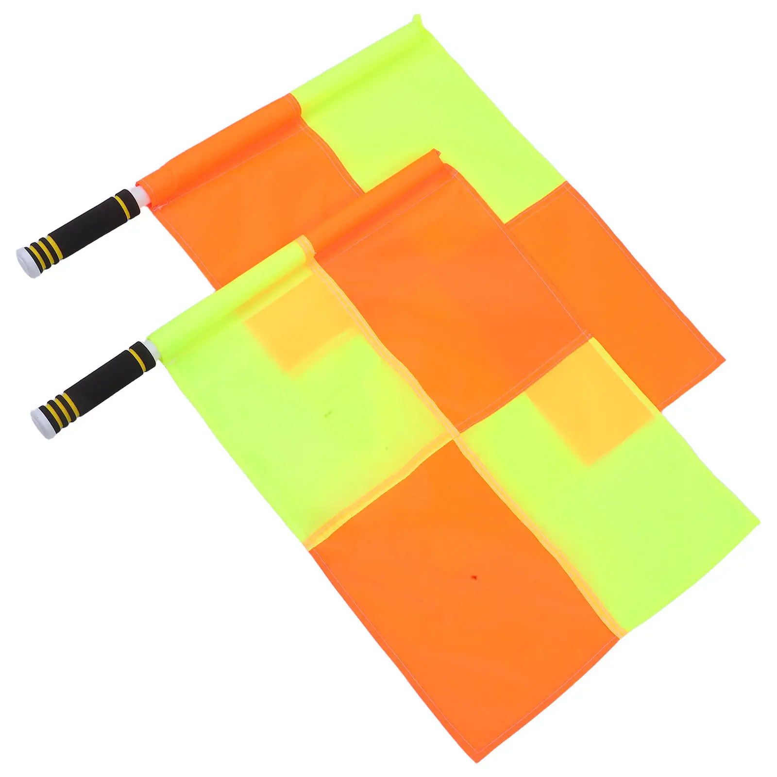 2Pcs Referee Football Soccer Flags Sponge Handle Bright Colors Match Signal Flags Sports Referee Equipment Track Athletics