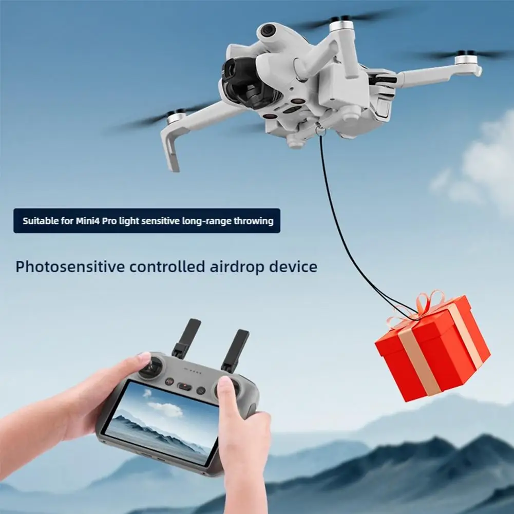 ABS Airdrop System For DJI Mini 4 Pro Quick Release Thrower Gift Deliver Life Rescue Dispenser For DJI Mini 4 Pro Drone