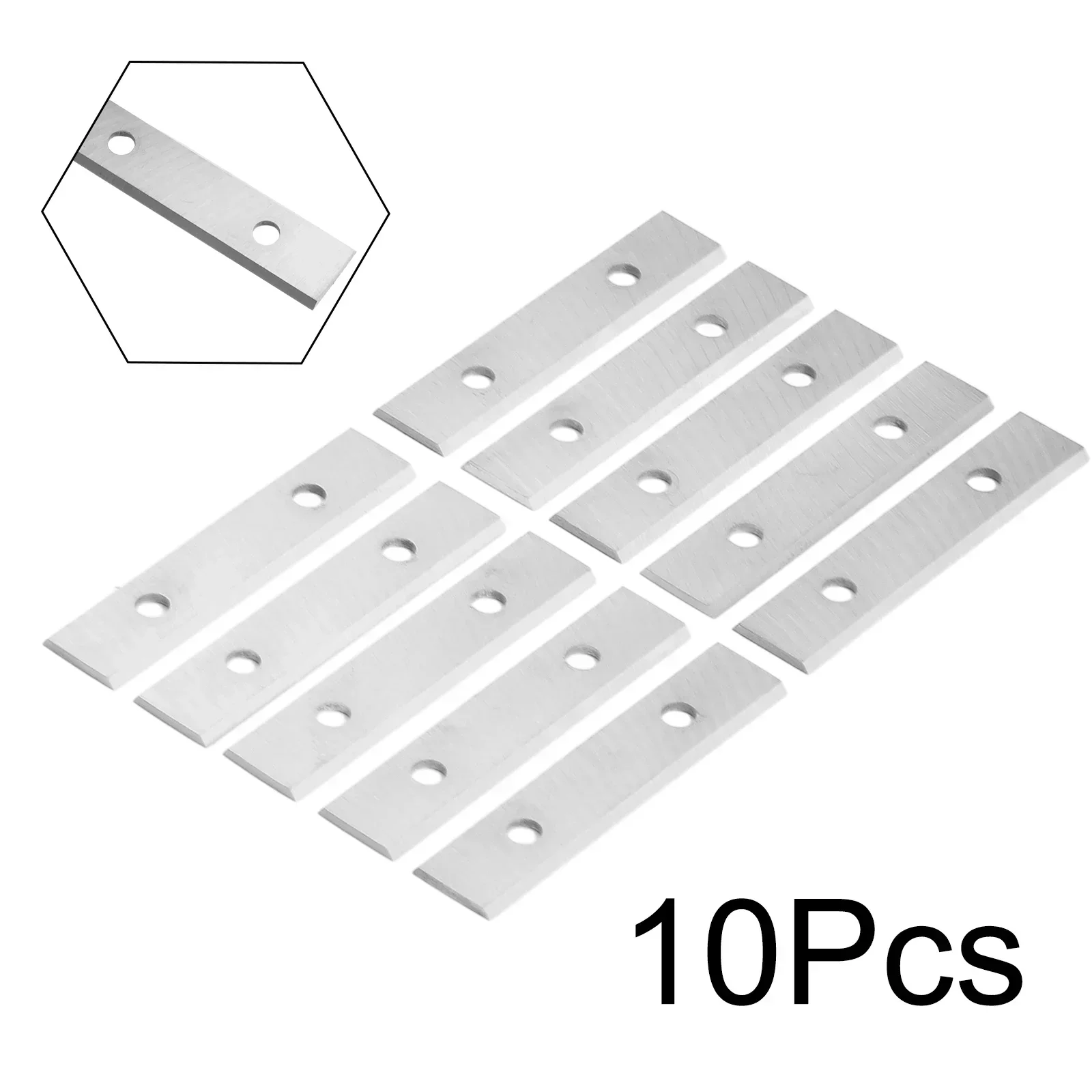 10pcs Rectangular Carbide Inserts Solid Tungsten Carbide Cutter Blades 35 Degree 2 Cutting Edge Paint Scraper Bladecutting Tool